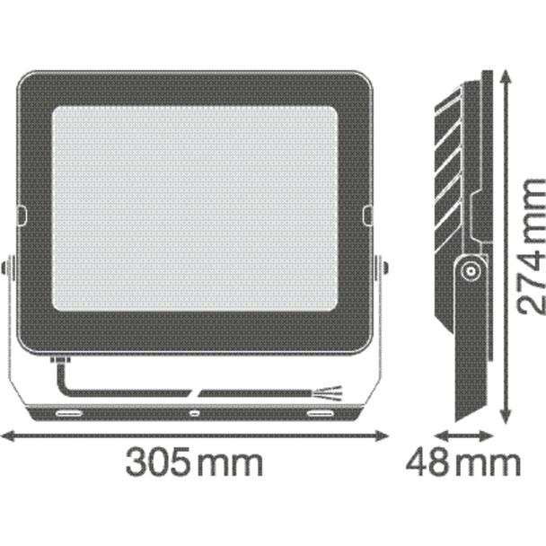 Naświetlacz LED FLOOD COMPACT V 135W 865 SYM 100 BK 4058075575141 LEDVANCE