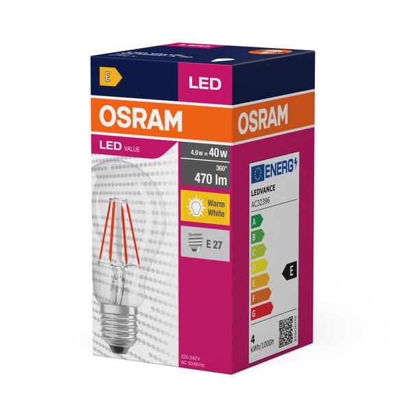 Lampa LED VALUE Classic A40 non-dim Filament 4W 827 E27