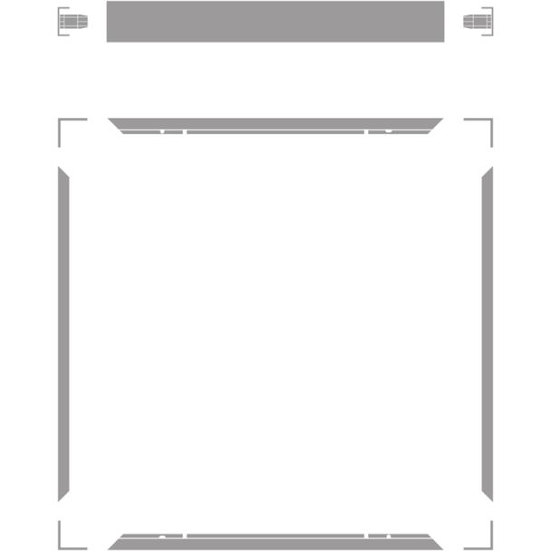 Ramka o wysokości 70mm do montażu powierzchniowego PANEL 625 SURFACE MOUNT KIT H70 VALUE
