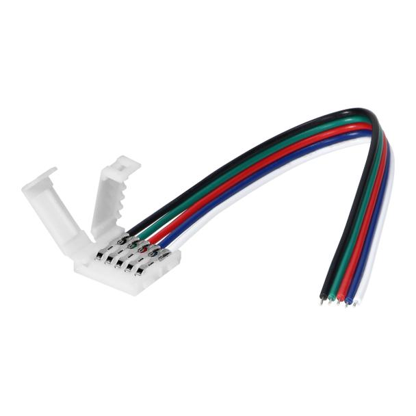 Złączka LED RGBW 12mm jednostronna z przewodem
