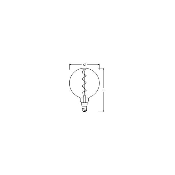 Lampa LED Vintage 1906 CL GLOBE200 Filament szkło przezroczyste SMOKE 12 non-dim 5W 818 E27