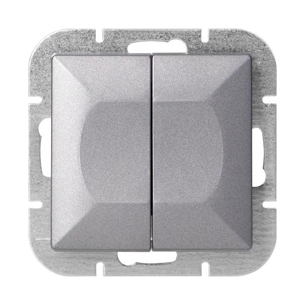 Łącznik podtynkowy świecznikowy Pearl, 10A, 250V, WP-2P, antracyt OR-OE-7701/A ORNO