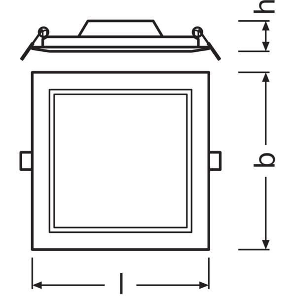 Oprawa DOWNLIGHT SLIM SQUARE 155 12W 4000K WT IP20