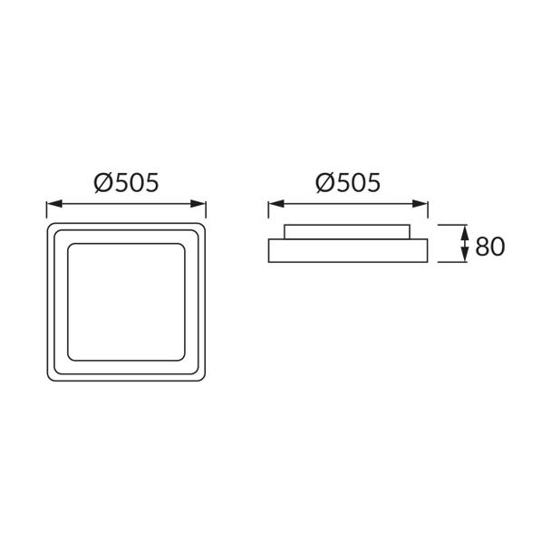 Plafoniera SMD LED ARIEL LED D 48W