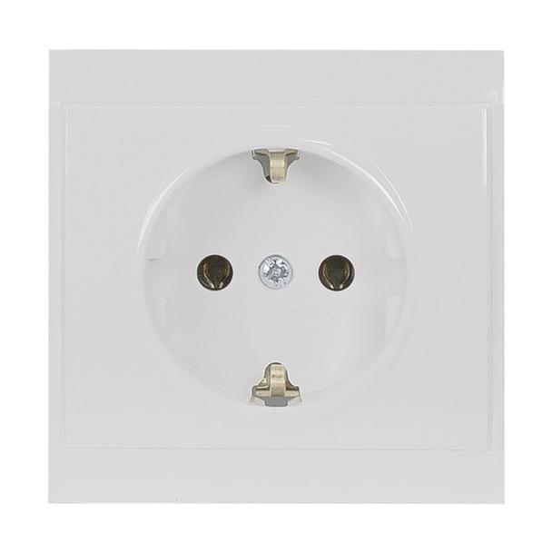Gniazdo pojedyncze podtynkowe 2P+Z, Schuko Luna, 16A, 250V, PT-17L, biały