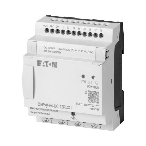 EASY-E4-UC-12RCX1 easyE4 12-24VDC 24VAC 8DI(4AI) 4DO-R bez wyświetlacza 197212 EATON