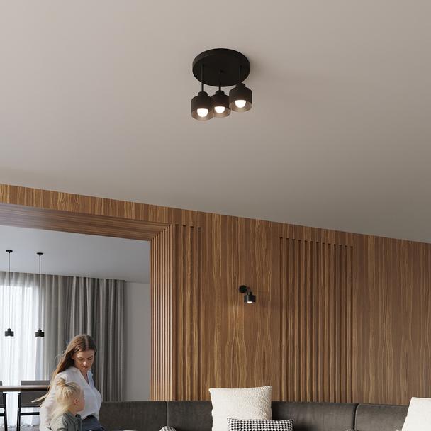 Sollux Lampa wisząca SAVAR 3 czarna SL.1133