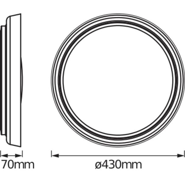 Oprawa SMART+ Orbis Ceiling Plate WIFI TW 430mm Grey