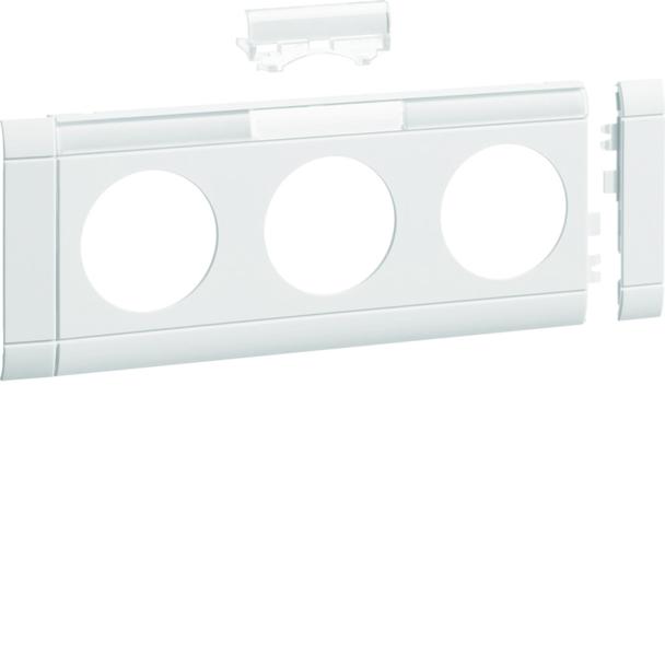 tehalit.WA Maskownica 3-krotna z polem opisowym ABS bezhalogenowy biały GB080319016 HAGER