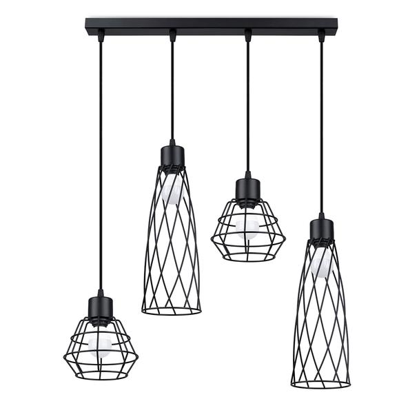 Sollux Lampa wisząca SUBA 4L czarna SL.1167