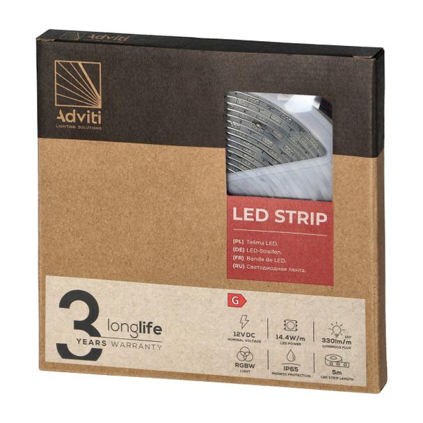 Taśma LED 12V Samsung chipset 5050 60L/m 14,4W/m IP65 RGBW 5m