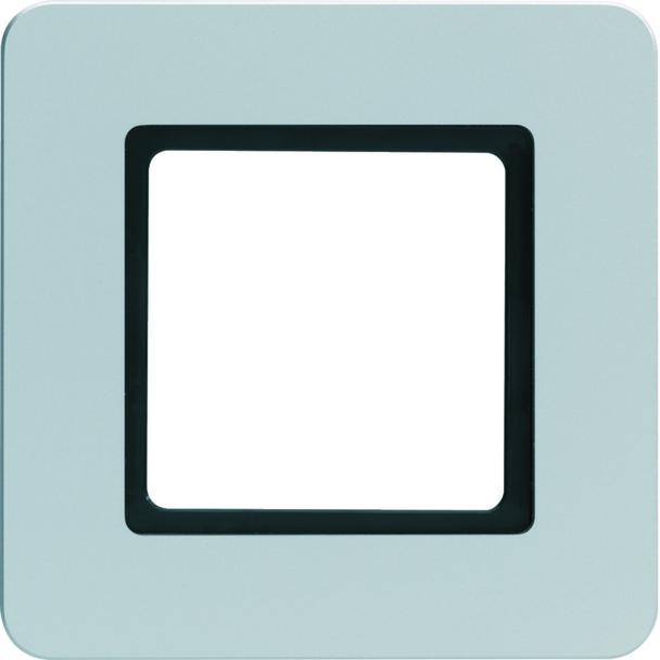 Q.7 Ramka 1-krotna do modułu podświetlenia LED, alu aksamit, lakierowany
