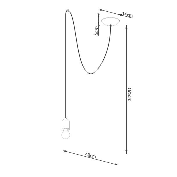 Sollux Lampa wisząca NESO 1 LONG SL.1159