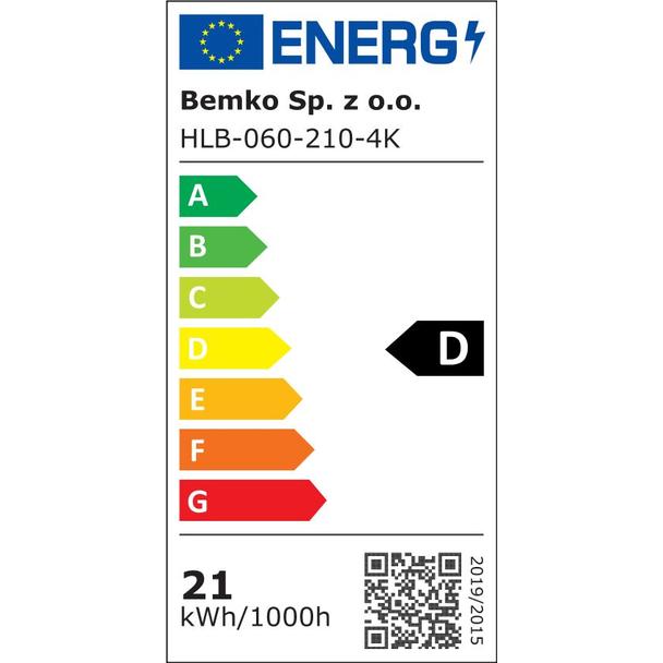 OPRAWA HERMETYK LED BALWIR 21W 4000K 2700LM IP65 C17-HLB-060-210-4K BEMKO