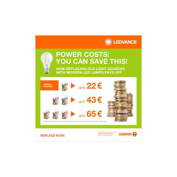 Lampa LED Classic A100 energooszczędna szkło przezroczyste 7,2W 830 E27 OSRAM