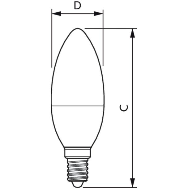 Żarówka LED Kulka PILA 4,9W=40W 470lm / 2700K barwa ciepła LED 40W B35 E14 WW FR 1CT/10 PHILIPS