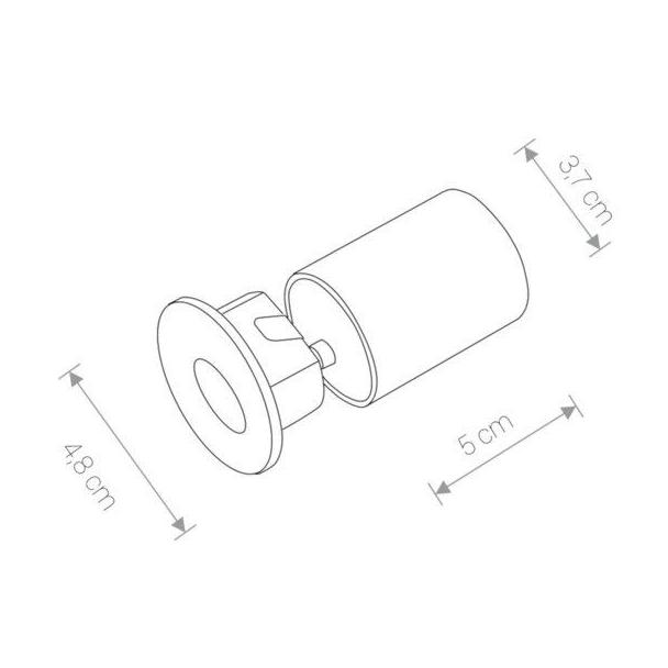 Nowodvorski oczko schodowe LED Oia 1W 45lm 3000K czarne 9102