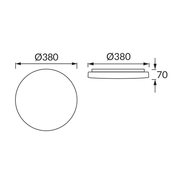 Plafoniera URAN LED C 24W 4000K