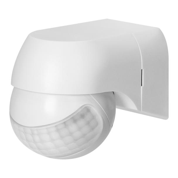 Czujnik ruchu 180° IP44, 800W, max 15m, mini, biały