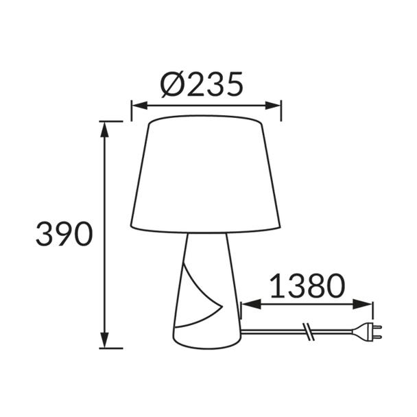 Lampka stołowa MAGDA E27 złoto/beżowa