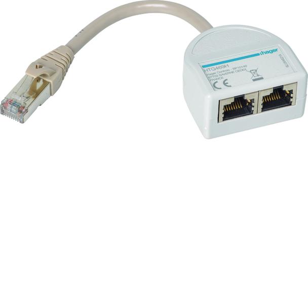 agardio.manager Rozdzielacz RJ45 z wtyczką HTG469H HAGER