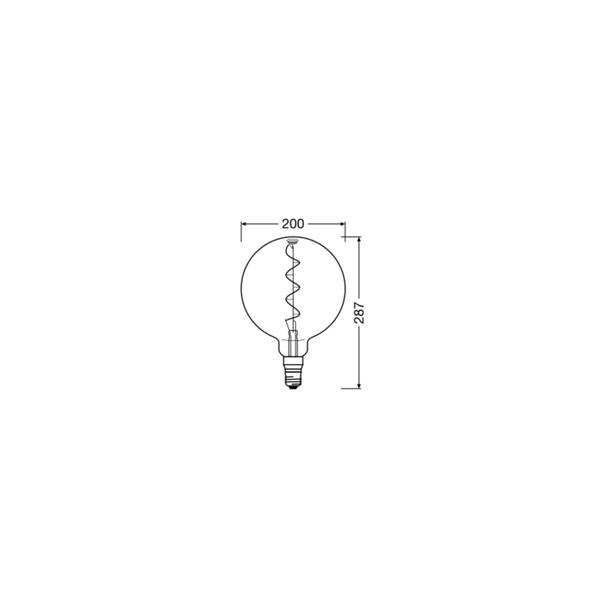 Żarówka LED Vintage 1906 LED dim CL GLOBE200 FIL SMOKE 12 dim 5W/818 E27 4058075270046 LEDVANCE