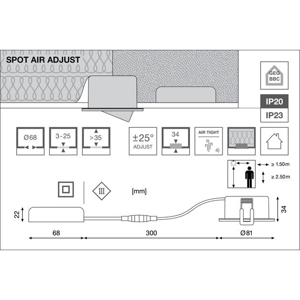 SP AIR ADJ P 4W 930 DIM IP23 SI LEDVANCE