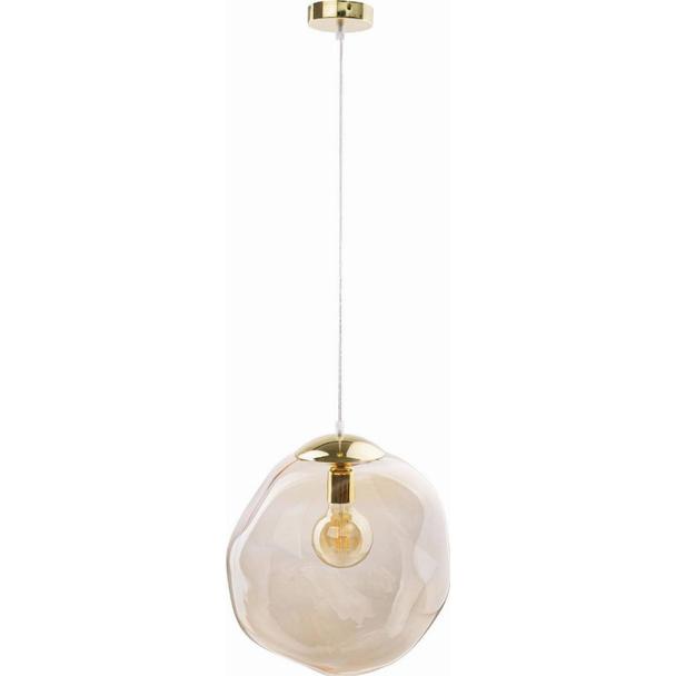 TK-Lighting lampa wisząca Sol 1xE27 max 60W złota/bursztynowa