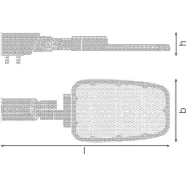 Oprawa uliczna LED SL AREA MEDIUM 65W 727 RV20ST GY 4058075725171 LEDVANCE