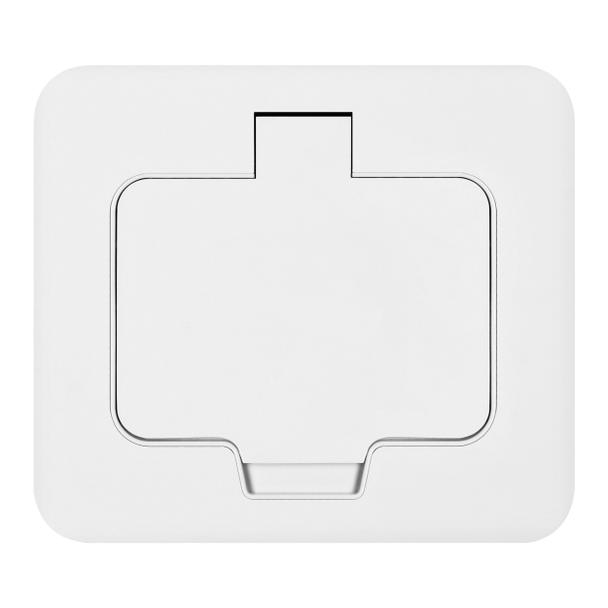Hermetyczne gniazdo elektryczne prostokątne, IP55, 1x2P+Z(French), białe