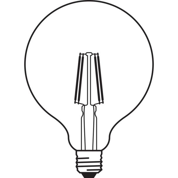 Żarówka LED Vintage 1906 LED CL GLOBE125 FIL GOLD 55 non-dim 6,5W/825 E27 4058075809406
