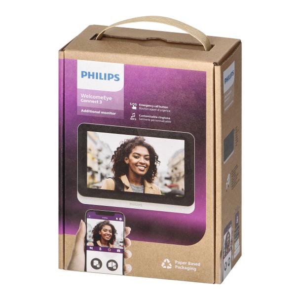 Wideo monitor bezsłuchawkowy, kolorowy, LCD 7'', dotykowy, WiFi + APP na telefon, z gniazdem na kartę 531048P ORNO