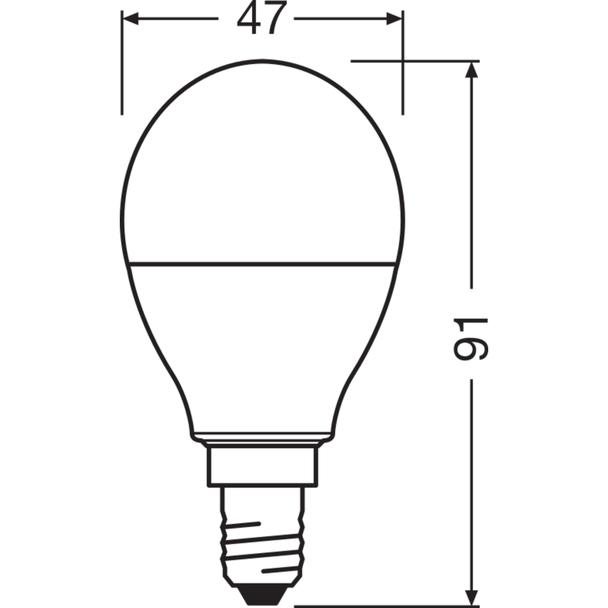 Lampa LED STAR+ CL P RGBWFR 25 dimmable via remote control 4,5W 827 E14