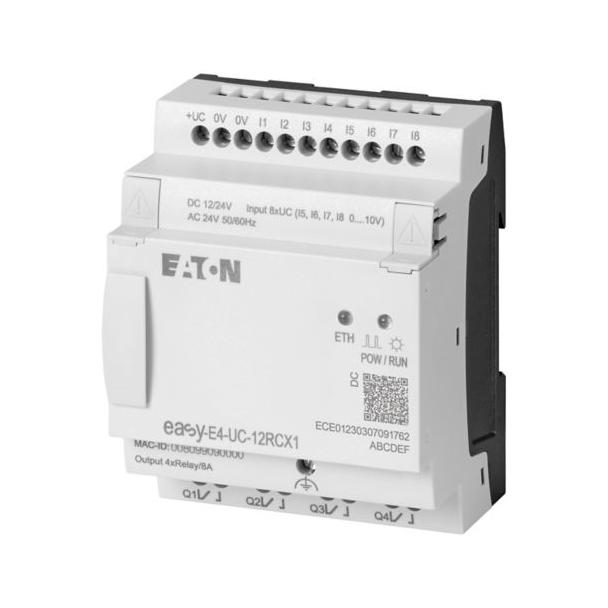 EASY-E4-UC-12RCX1 easyE4 12-24VDC 24VAC 8DI(4AI) 4DO-R bez wyświetlacza 197212 EATON