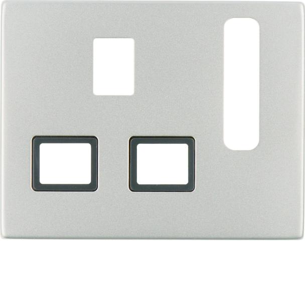 K.5 Płytka czołowa do gniazda z uziemieniem standard brytyjski, stal szlachetna 3313077014 HAGER
