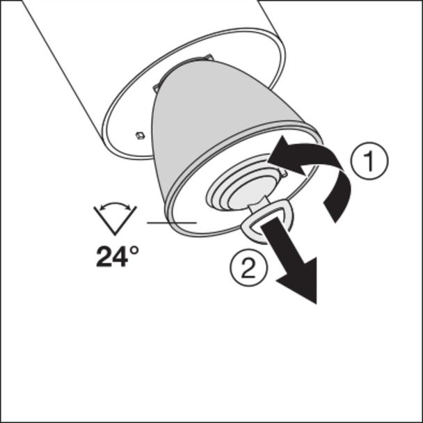 Szynowa oprawa TRACKLIGHT SPOT D75 25W 3000K 90RA NFL GY