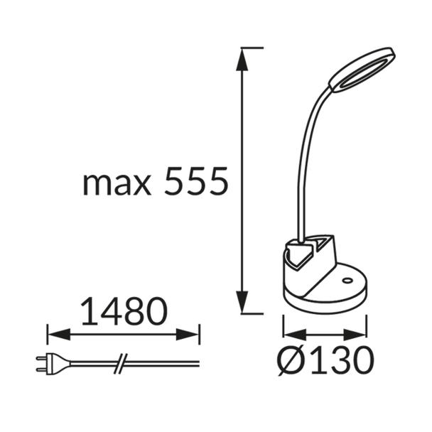 Lampka biurkowa SMD LED LABOR LED WHITE 8W
