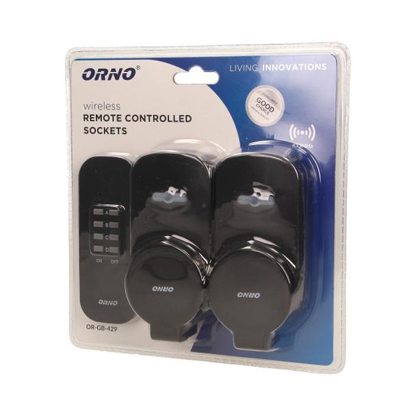 Zestaw bezprzewodowych gniazd sterowanych pilotem 2+1 IP44 OR-GB-429 ORNO