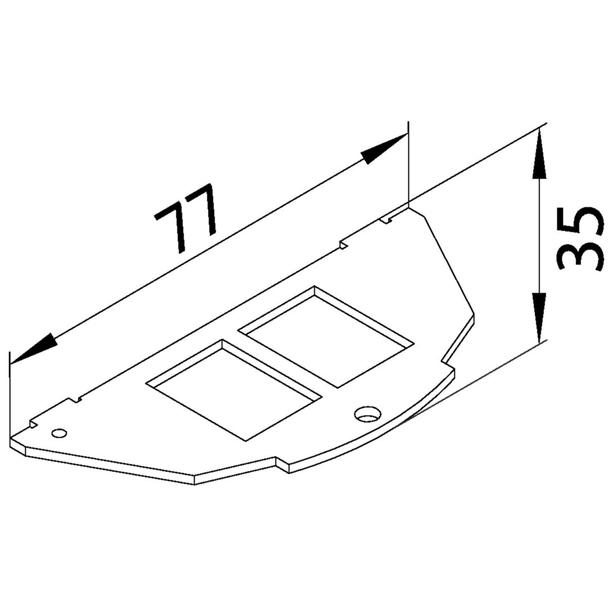tehalit.VE-EE Płytka montażowa 2xRJ Typ 01 Keystone 19,3x14,8 BSM012 HAGER