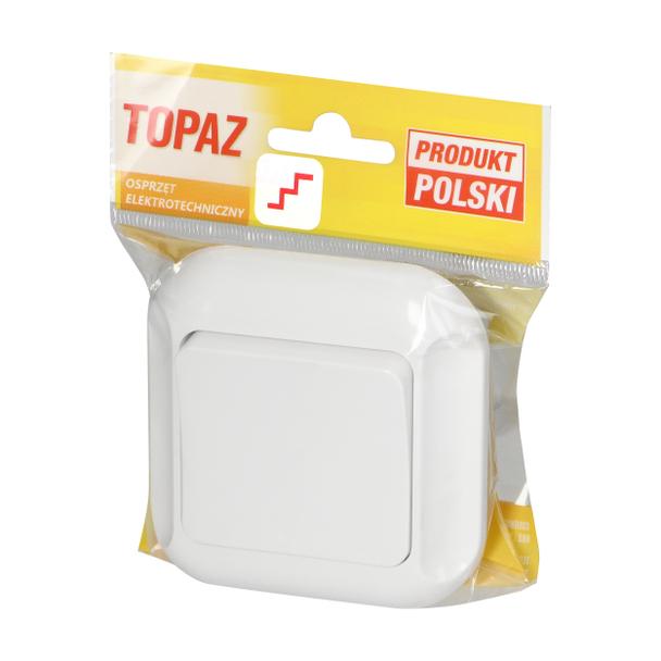 Łącznik podtynkowy 10A, 250V, schodowy, TOPAZ, biały WP-5TB BIAŁY ORNO