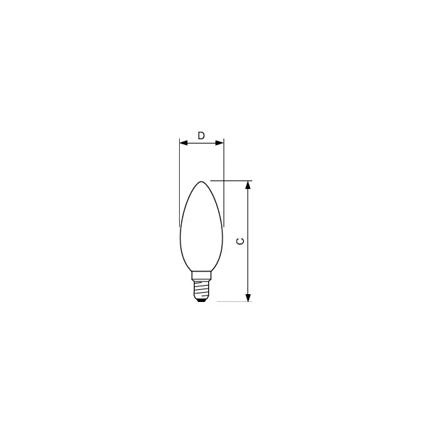 Żarówka LED świeczka 2W=25W 250lm 2700K barwa ciepła LEDCandle 2-25W E14 B35 827 PHILIPS
