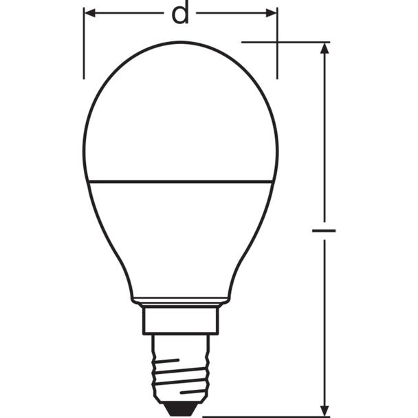 Lampa LED STAR+ CL P RGBWFR 25 dimmable via remote control 4,5W 827 E14
