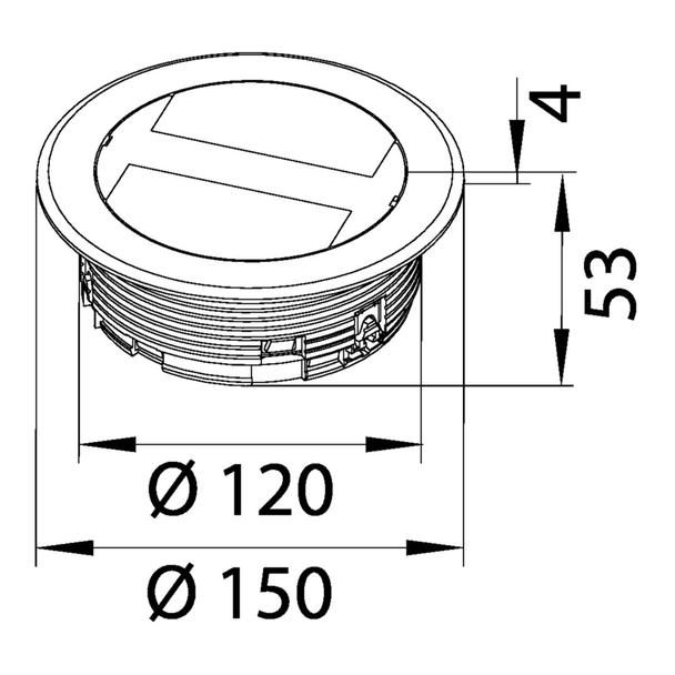 tehalit.VE-EE Przepust kablowy uchylny >32mm PA stalowy