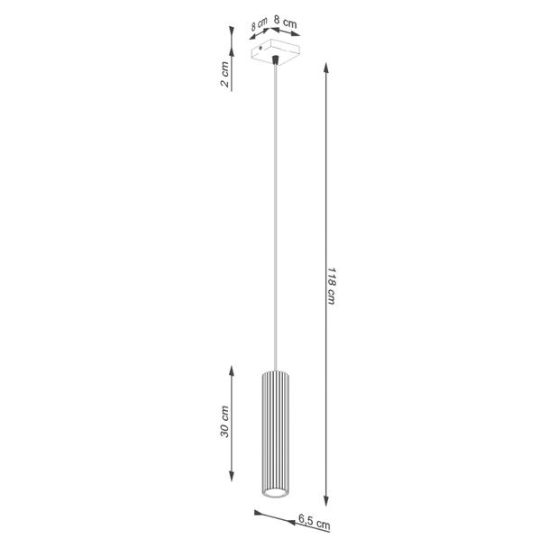 Lampa wisząca KARBON 1 czarny SL.1573 SOLLUX