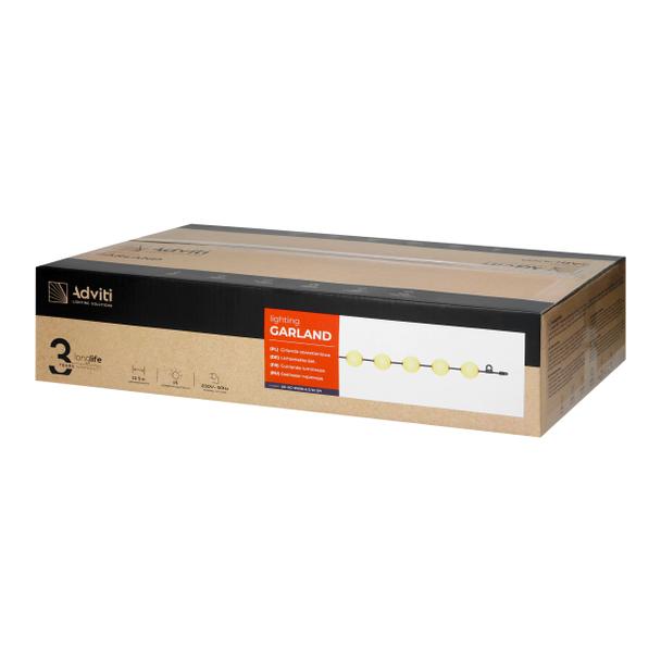 Girlanda oświetleniowa, 15 x 1W, 15 x 60lm, 2500K, 10,5m