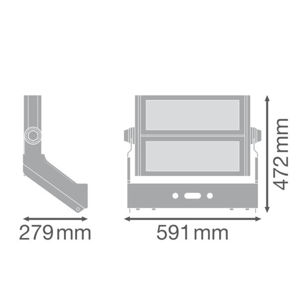 FLOOD MAX LUM 600W 757 ASYM 50X110 WAL LEDVANCE