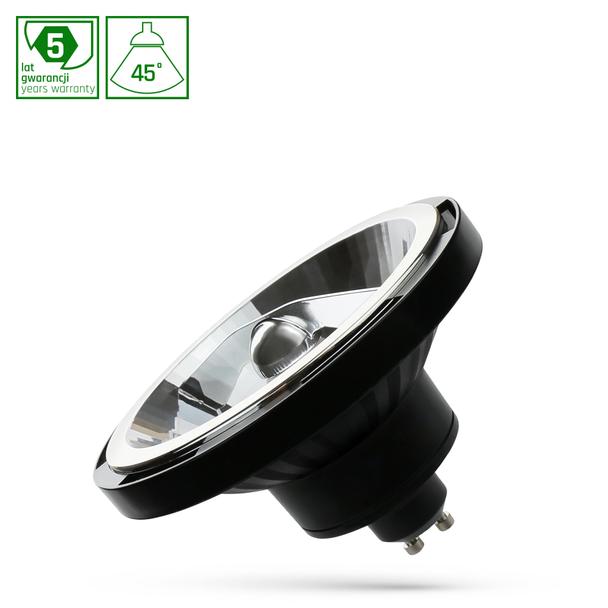 Żarówka LED AR111 GU10 230V 12W SMD 45st WW b. ciepła BLACK Spectrum LED