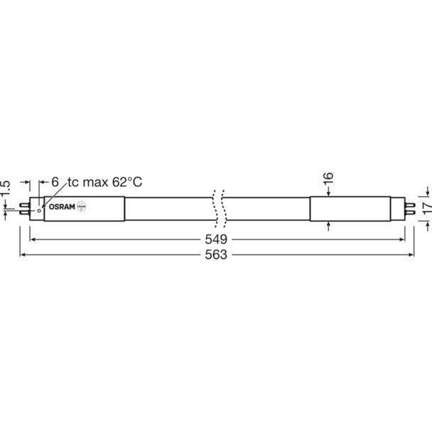 ST5HE14-0.6M 7W 865 HF TUBA LED LEDVANCE