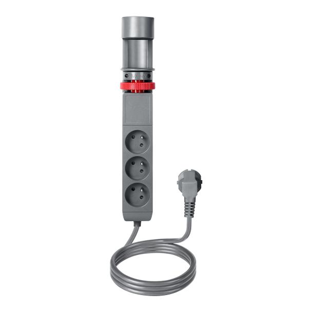 Przedłużacz biurkowy 3-krotny 2P+Z, 1,5M H05VV-F 3x1,5mm2, 2xUSB+1 typu C
