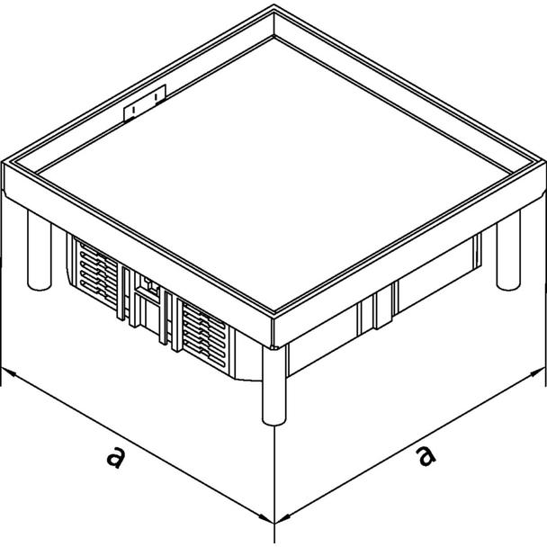 tehalit.VE-EE Pokrywa pełna IP54 5kN MKQ12 244x244 25mm mosiądz